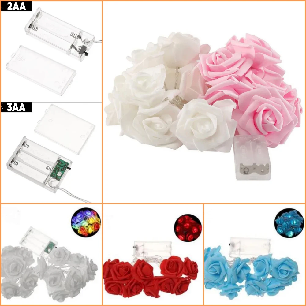 LED Rose Shaped String Lights - Image 2
